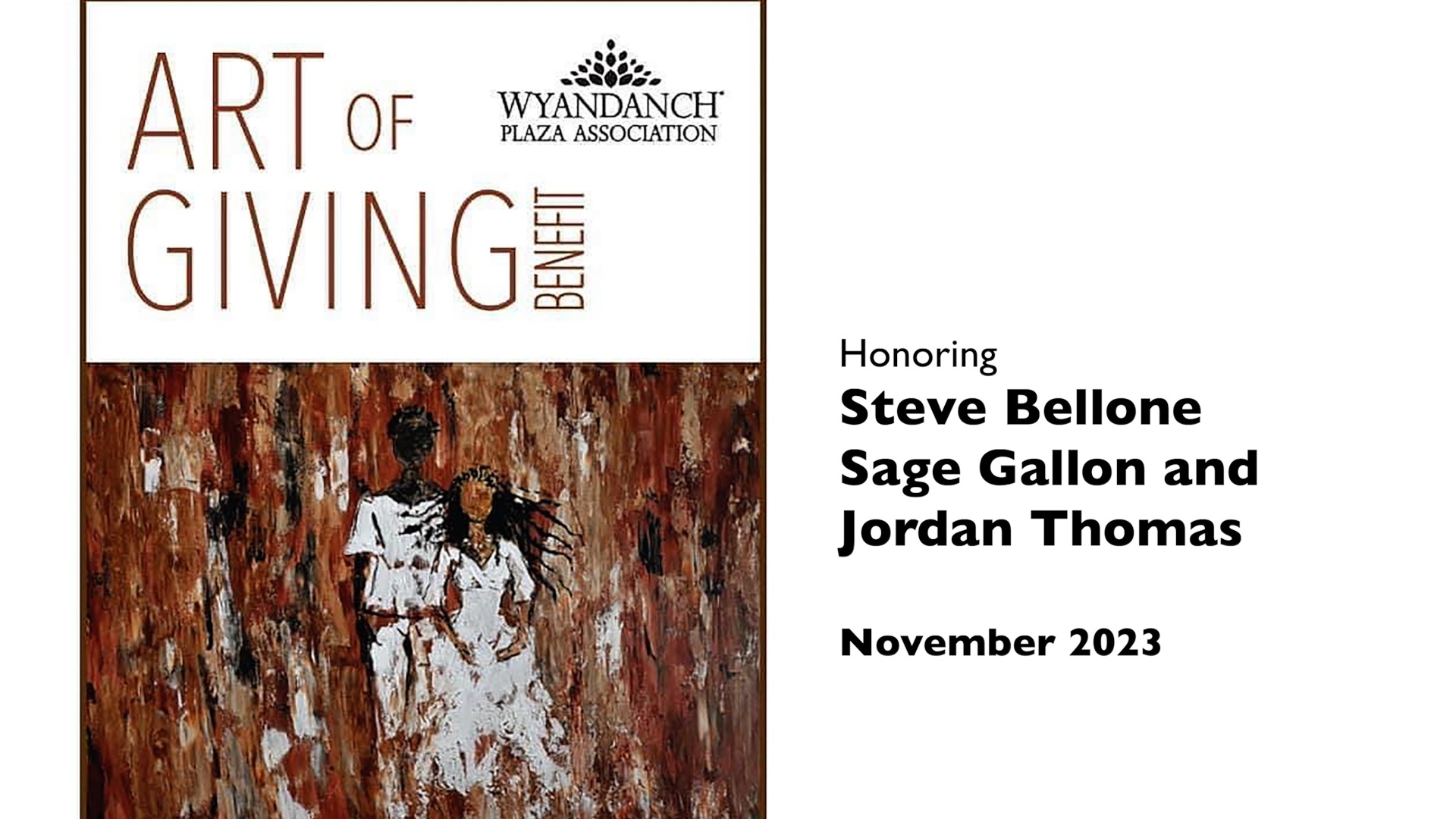 WPA Art of Giving 2023 Gala Honoring Steve Bellone, Sage Gallon and Jordan Thomas